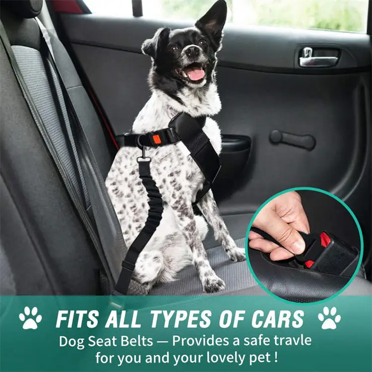 Custom Logo Portable Comfortable Adjustable Car Pet Seat Belt Dog Seatbelt Pet Dog Seat Belt
