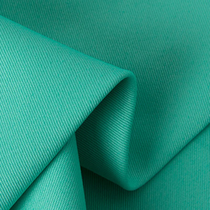 Polyester cotton single yarn drill fabric 235gsm workwear twill fabric plain dyed TC 65/35 120*60 twill fabric