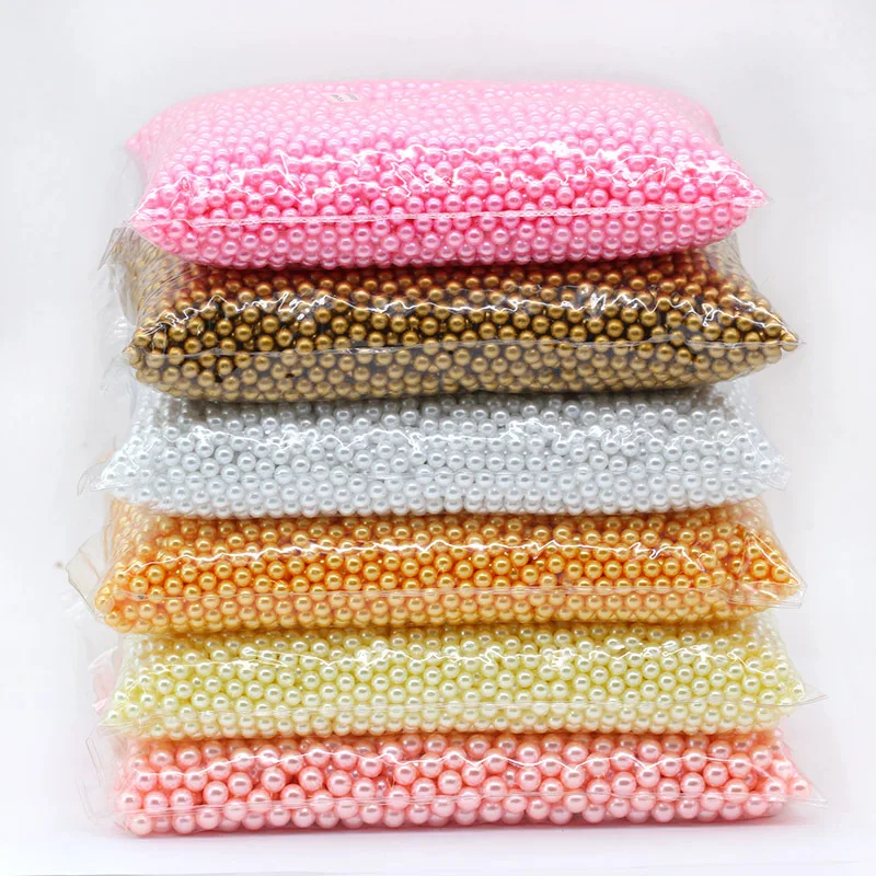 Customized color 3/4/6/8/10/12/14MM Round NO Hole Acrylic Imitation ABS Pearl Beads Loose Beads for DIY Craft Decoration