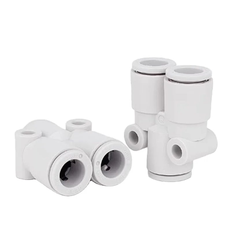 SMC three-way KQ2U04/06/08/10/12/16-00A variable diameter gas pipe Y-shaped quick connector