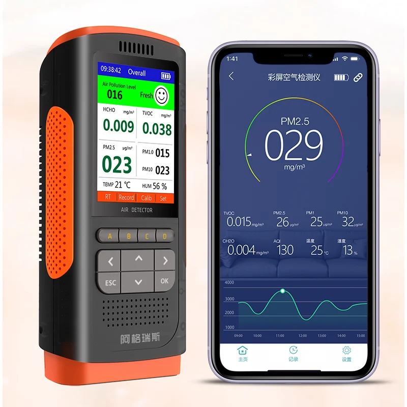 2020 VSON многофункциональный портативный внутренний газовый Pm2.5 детектор PM10 TVOC HCHO