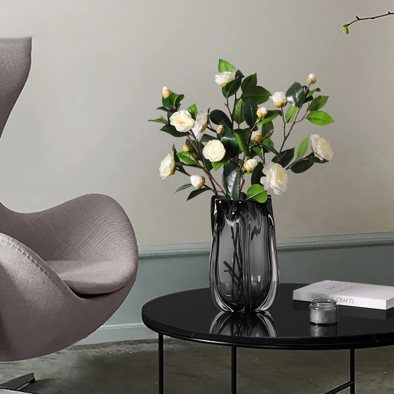 High quality artificial flowers wedding decoration wholesale flowers artificial camellia centerpiece flower for home decoration