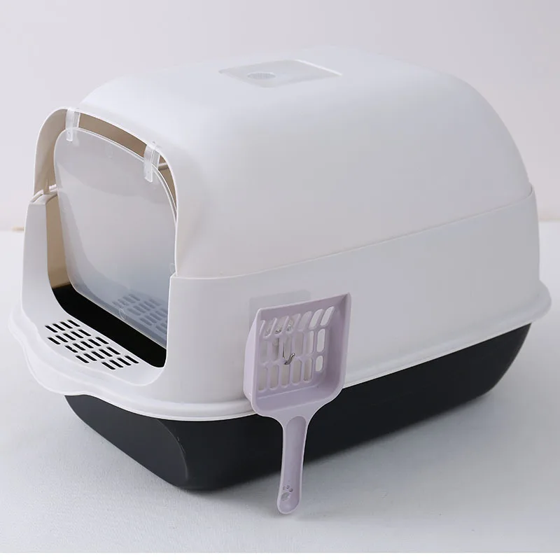 New Arrival Plastic Large Cat Litter Box With Shovel