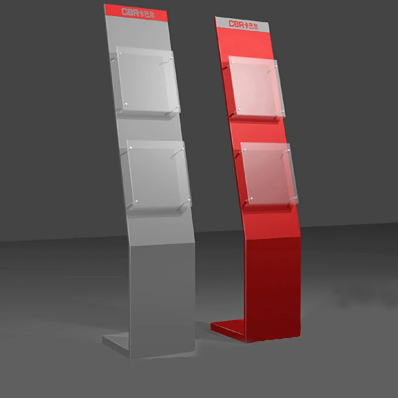 Hotel restaurant exhibition A4 poster paper brochure floor display stands acrylic floor display stands
