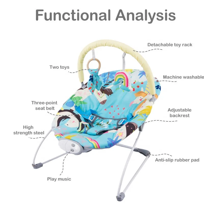 Popular Metal Baby Rocker Bouncer Vibrating 2 In 1 Baby Swings Chair Baby Cradle