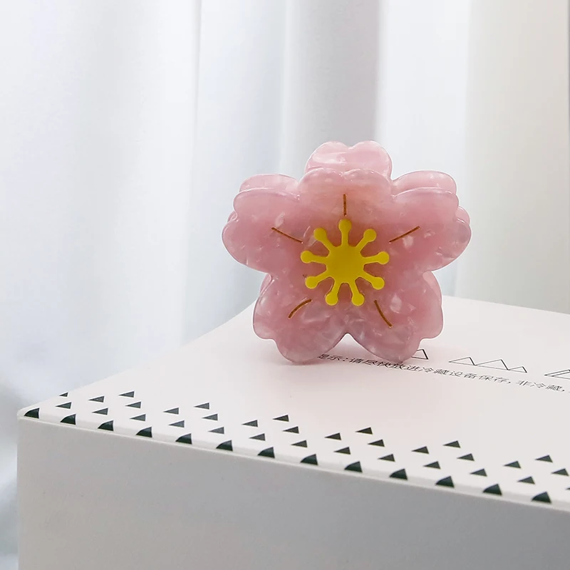 Korean ins Sakura  hairpin acetate hairpin female super fairy simple disc hair shark clip
