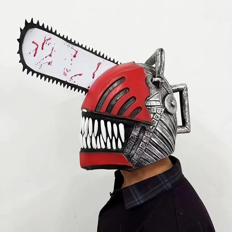 Chainsaw Man Denji Cosplay Mask Anime Denji Pochita Cosplay Latex Mask Halloween Party Props for Adult