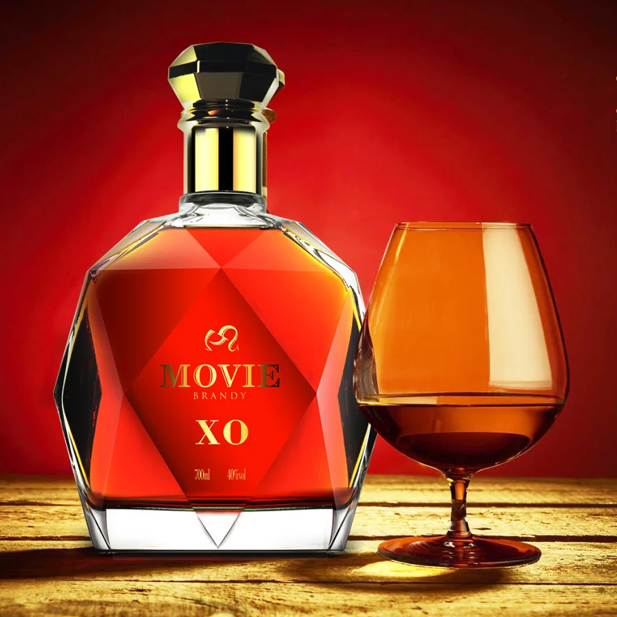 No.1  Chinese  750ml Customized Goalong Good Quality premium French Alcohol Private Label OEM for cocktail Brandy Bottle 700ml