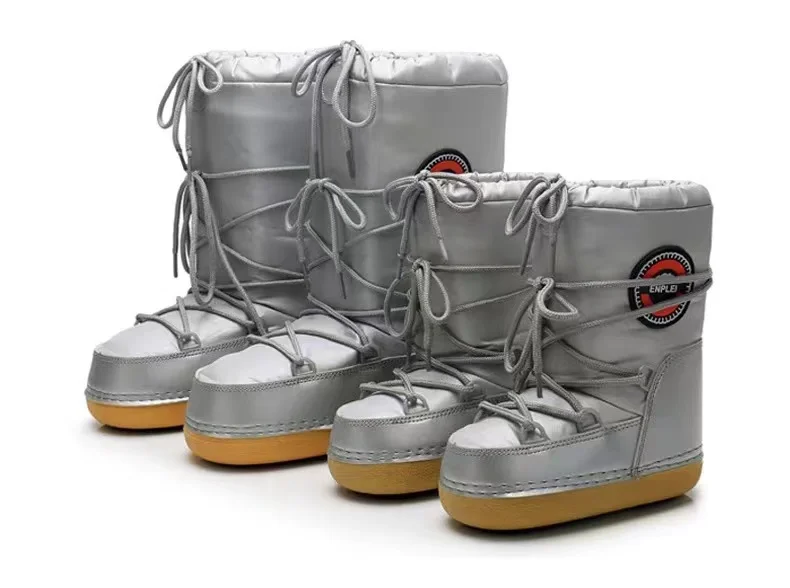 Осенне-зимние женские зимние ботинки, Прочные ботинки для родителей и детей, лыжные ботинки