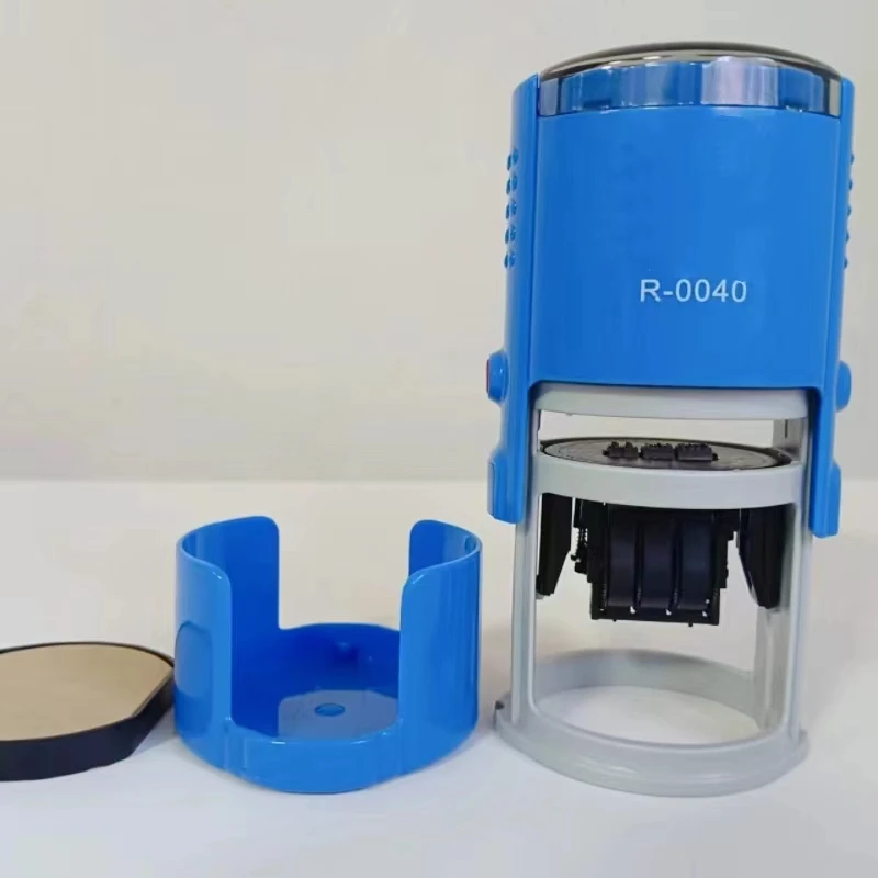 Top Seller New Model round 40mm date office use self inking laser rubber Stamp.