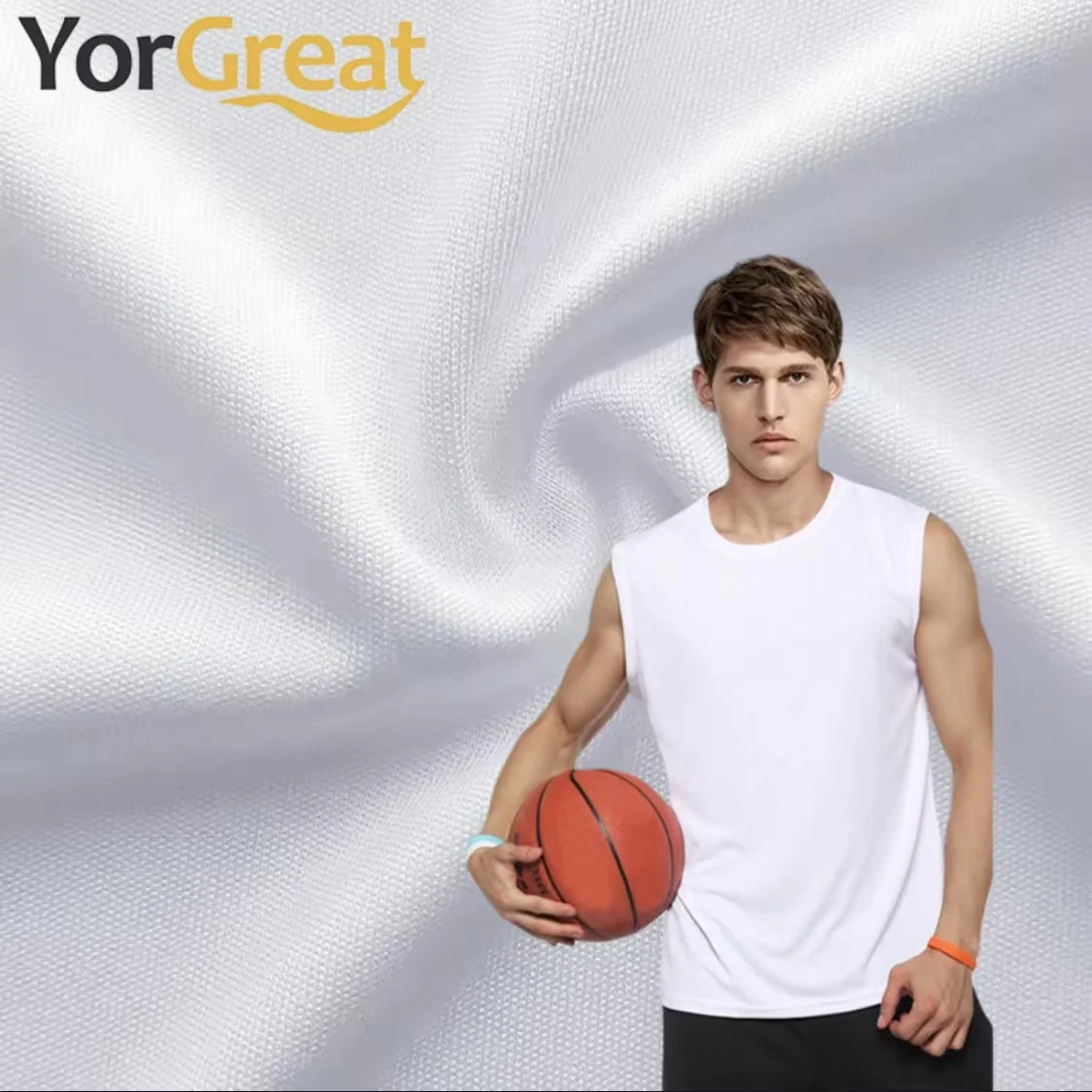 high quality breathable wicking 100 polyester knitted fabric Interlock fabric for sublimation print