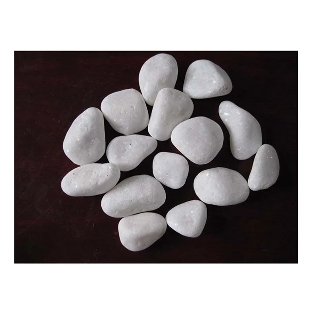 Snow White Round Pebble Stone