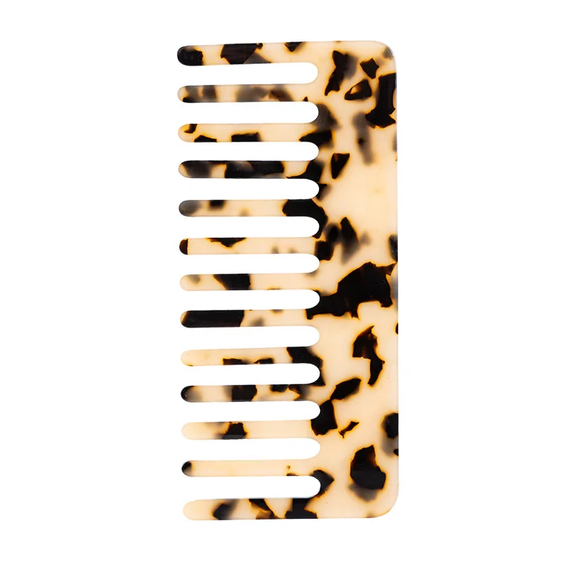 Hot Sell Wide Tooth Comb Cellulose Acetate Comb Free Sample OEM Branding Hair Comb