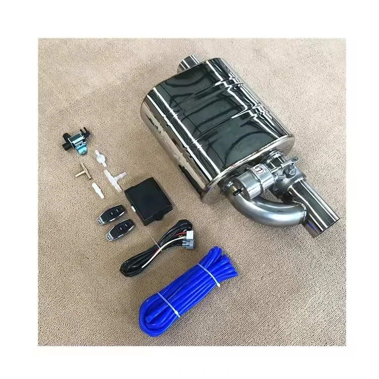 YUQIN High performance Car Universal exhaust muffler with exhaust vacuum valve