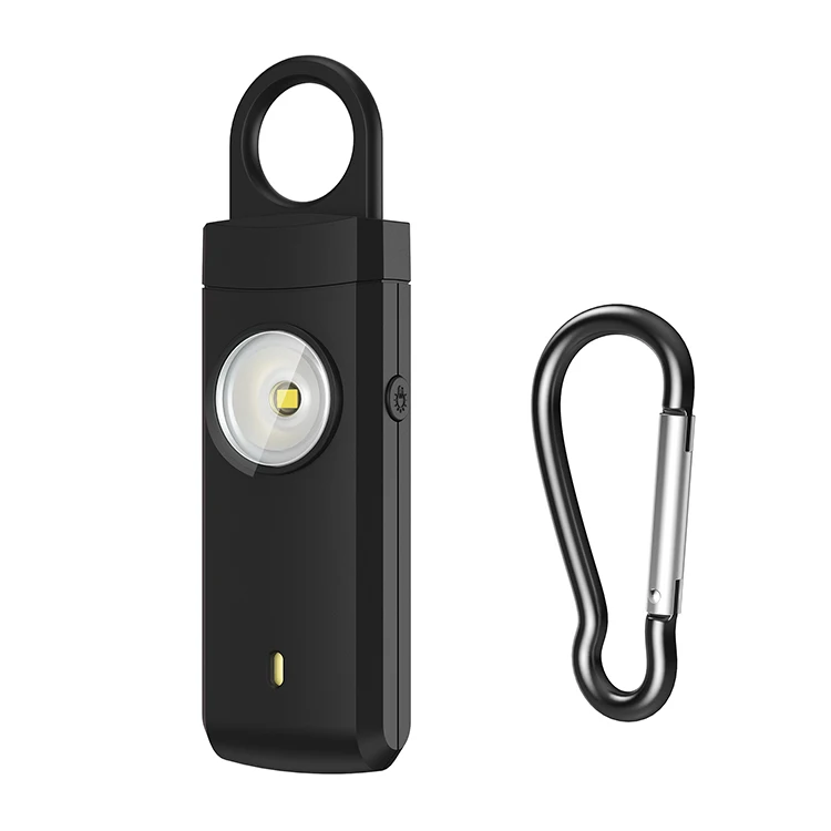 Portable Rechargeable Personal Safety Alarm for Women Emergency Defense Siren Strobe LED Light and Keychain