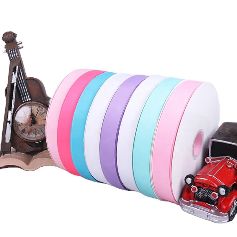 Custom brand Solid color 1inch grosgrain ribbon Wholesale  Special offer Wave point Grosgrain ribbon