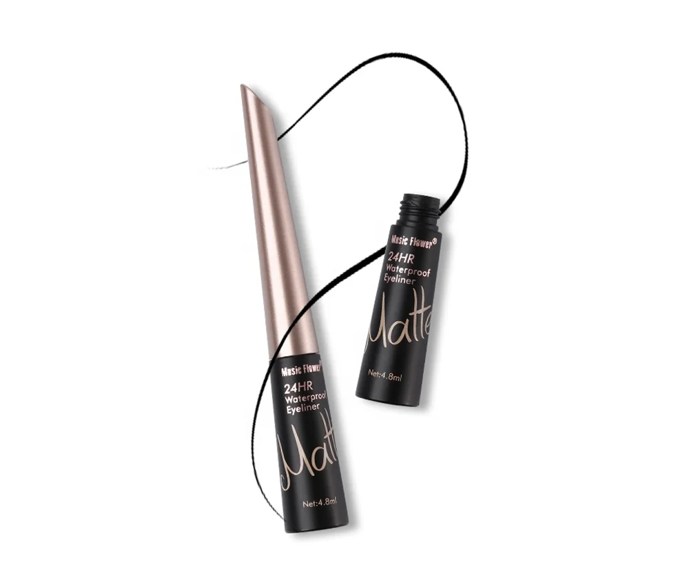 Hot Selling Wholesale Music Flower Glitter Waterproof Makeup Eye Liner Longlasting Quick dry Liquid Matte Eyeliner