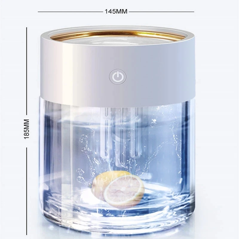 Heavy Fog USB Ultrasonic Aromatherapy Aroma Essential Oil Diffuser 2L Triple Nozzle Air Humidifier With LED Lamp