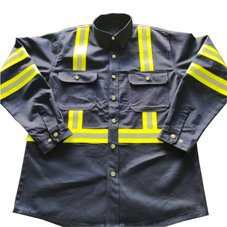 Wholesale NFPA 2112 flame retardant 100% cotton fire resistant fr clothing frc shirts
