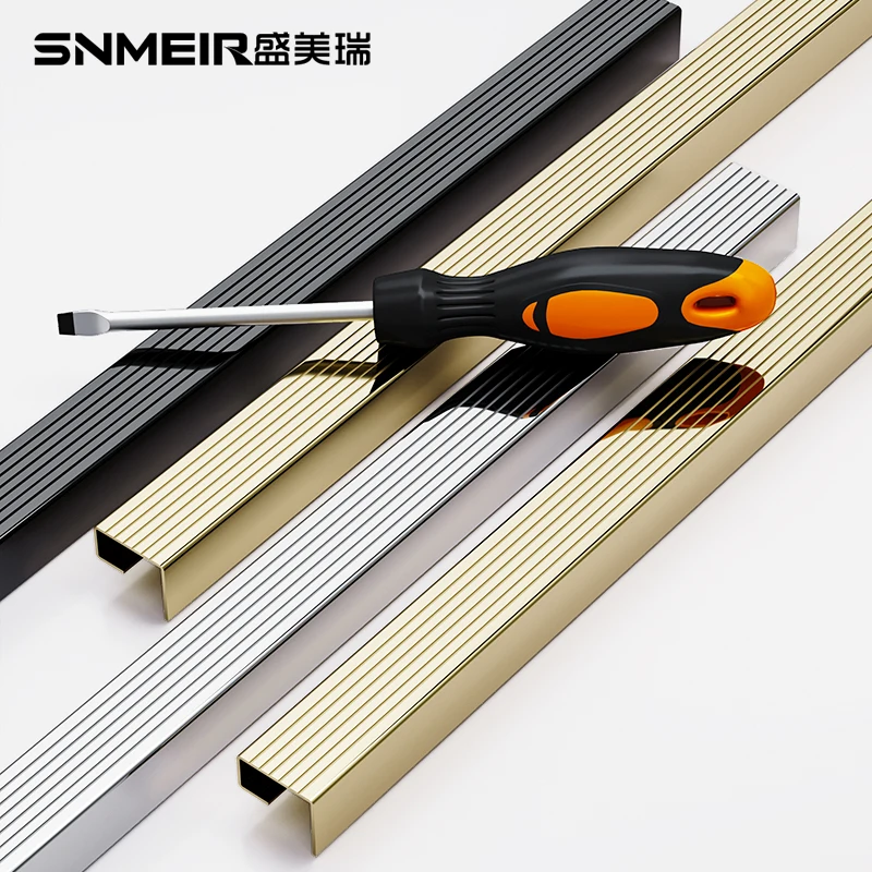Senmry stainless steel Metal Anti-slip Stair skid strip for tile