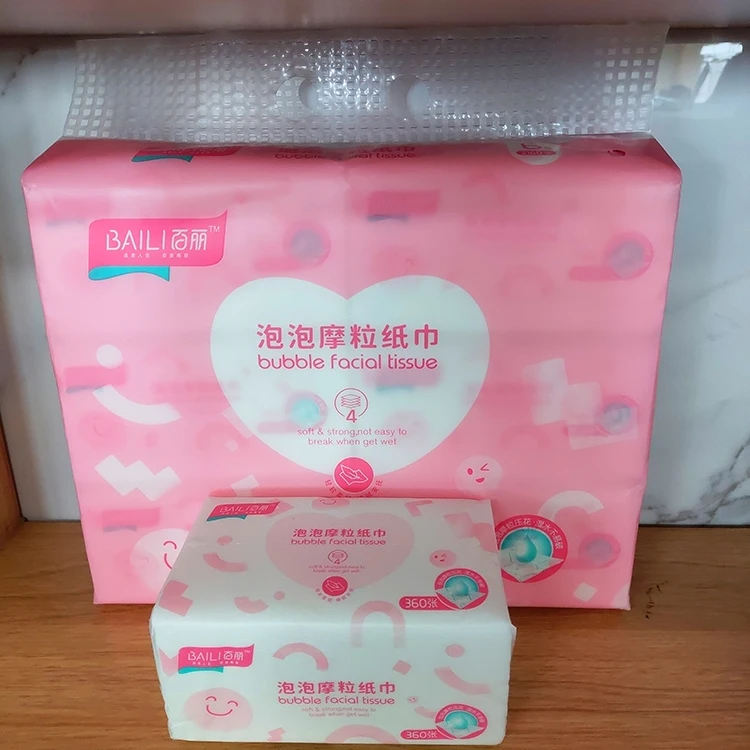 Custom 14.5 Gsm 2 Play Facial Tissue Hotel Kitchen Paper Facial Tissue