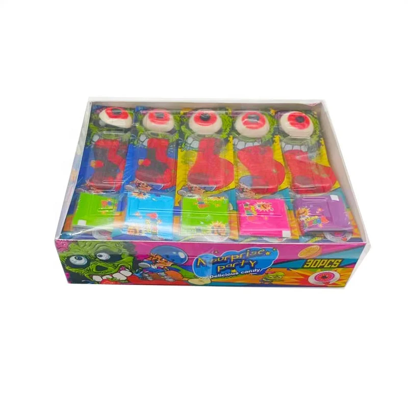 New Arrival Gummy Candy Eye Ball Shape Foot Shape with Popping Candy for Kds