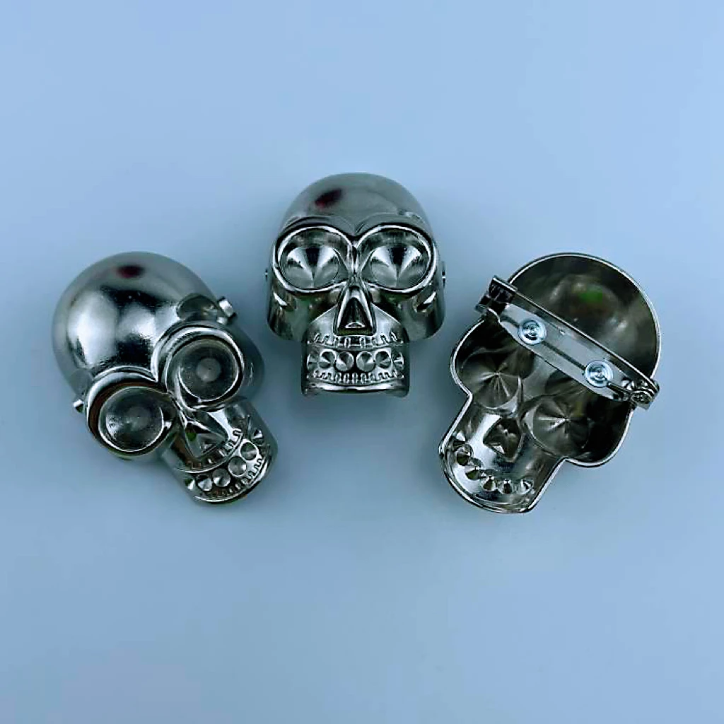 skull design collar stays Metal polyester brass lapel pin brooch sewing accessories for clothing dressmaker pins