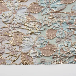 TMJ1368 фабричная прямая модная новая тканая жаккардовая полиэфирная ткань с большими цветами для платья