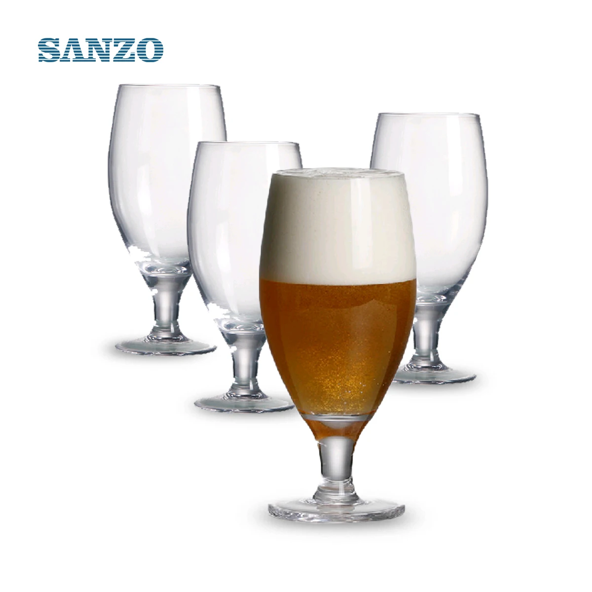 Custom Print Logo German Wheat Tulip Handmade Wheat Crystal Craft Beer Glass