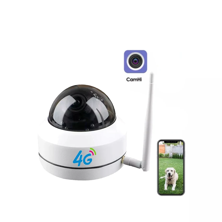 4G SIM Card Outdoor IP Camera 5MP 5X Optical Zoom CCTV  1080p PTZ stand-alone wireless  4G marine dome camera