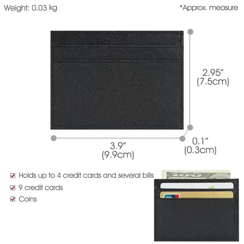 Minimalist GRS PU Slim Wallet Import Duty-Free Custom LOGO Ladies RFID Card Holder Leather Product