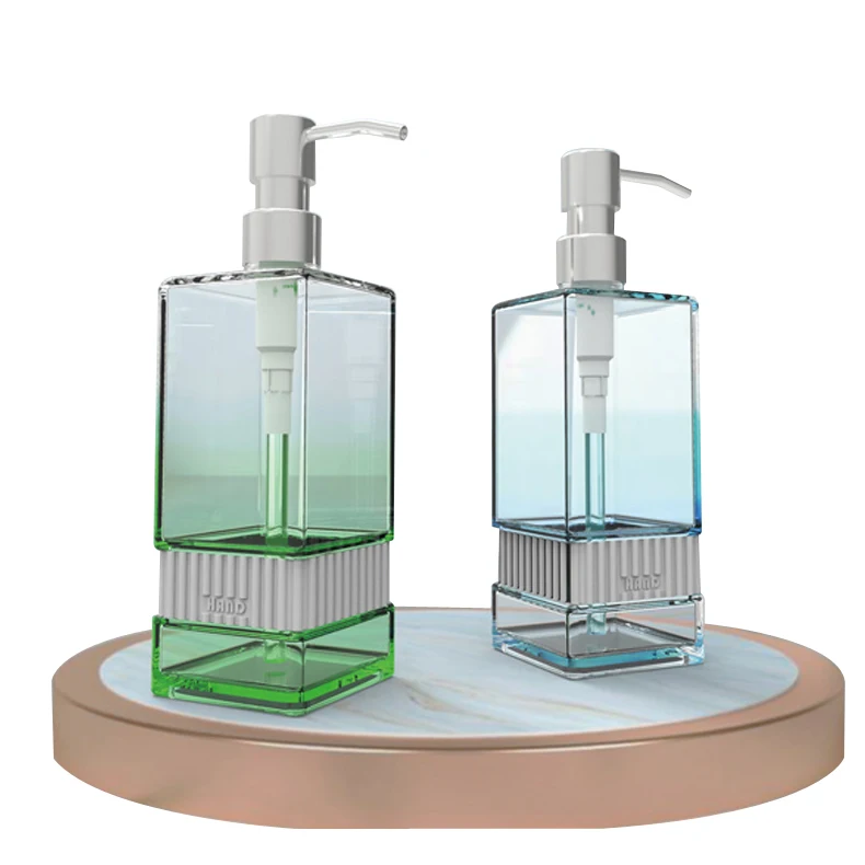 Foam Soap Dispenser 580ml Bathroom Square Glass Bottle with Foaming Pump Head