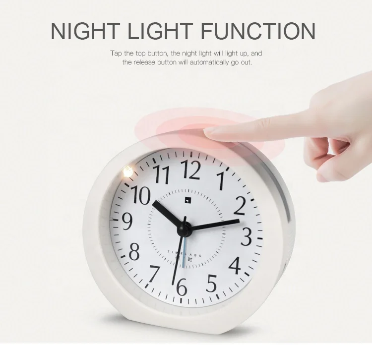 
Plastic multi-function desk non-tick bedroom Snooze table smart kids wake up light alarm clock 