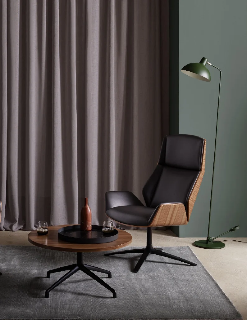 Black V series chair base used for office chair and armchair