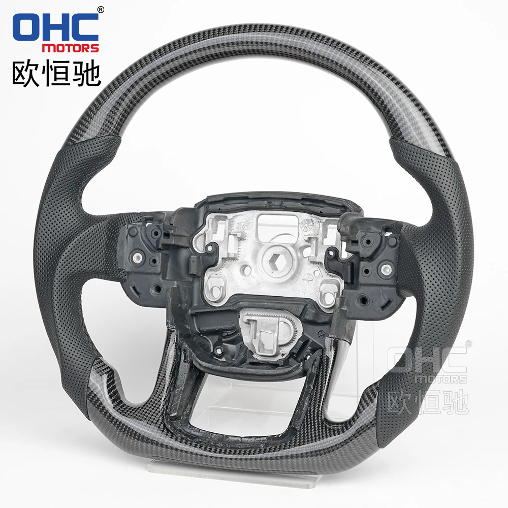 Рулевое колесо OHC MOTORS из настоящего углеродного волокна подходит для Land Rover Range Discovery L550 L494 спортивные рулевые колеса