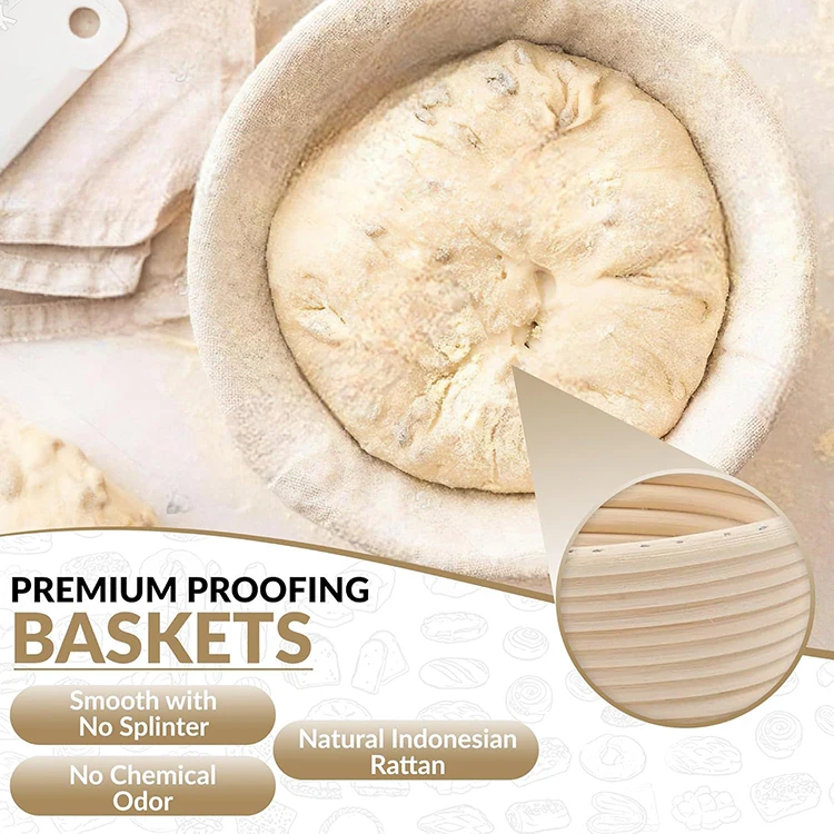 Beginner sourdough starter kit contain bread proofing basket 20 oz glass jar DIY tools bread lame and more for making bread set