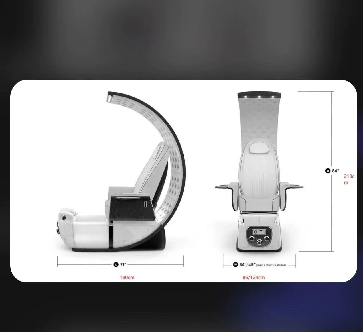 Sincoo Customized Luxury Egg Hot Sale Fashion Salon Massage Spa Jet Manicure Pedicure Chair