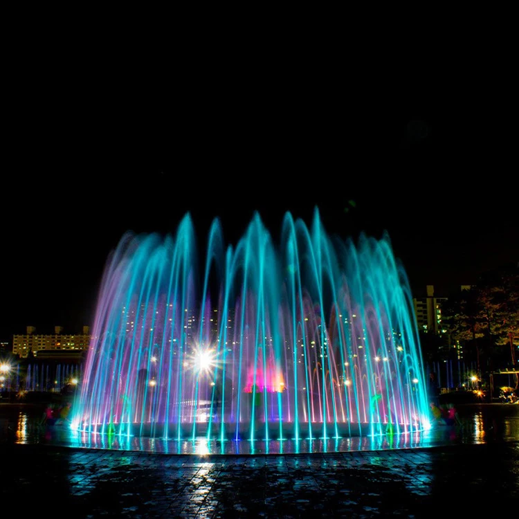 Water Fountain Egypt Round Shape Pool DMX Small Dancing Musical Fountain for Road Roundabout