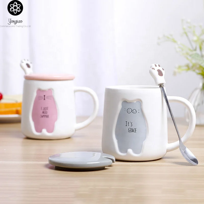 Decorative 3D Animal Design Ceramic Coffee Mugs/Animal Novelty Tea Cups