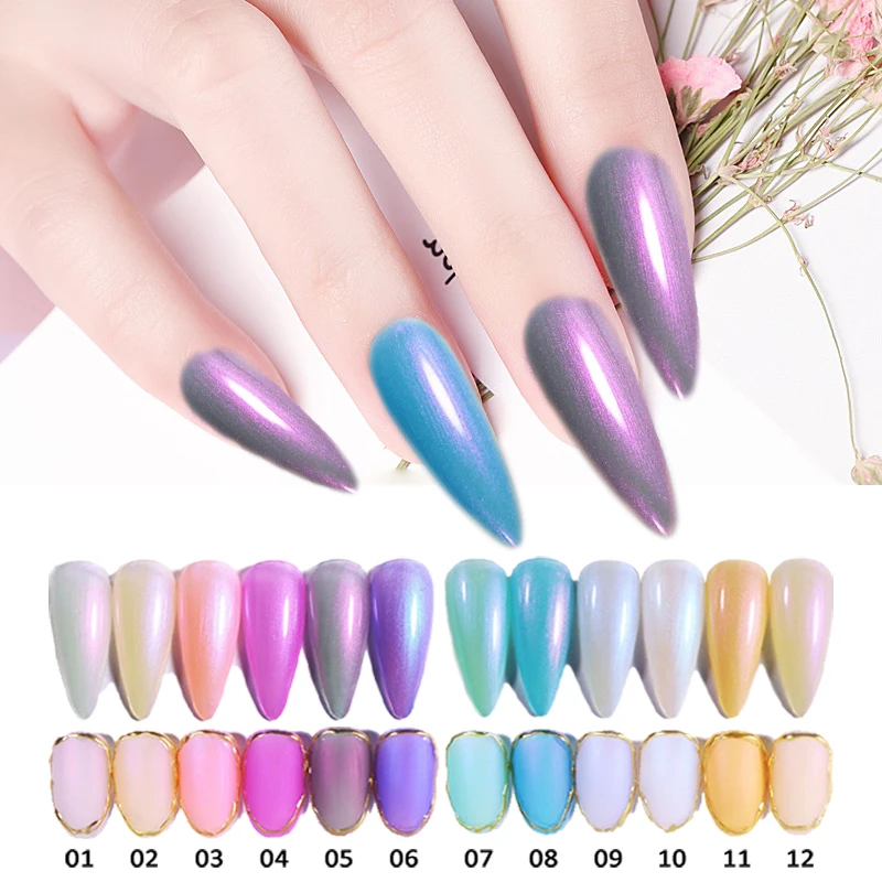 OEM Многоцветный жемчужный Гель-лак 7,3 мл Летний морской русалки Сияющий Гель-лак для ногтей отмачиваемый УФ полуперманентный 7,3 мл