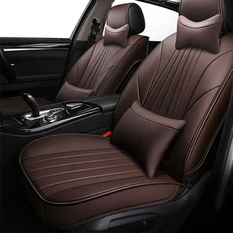 Luxury Car Seat Decoration Full Set for Five-seat Fashion Leather Hot Sell Car Accessories Universal Fit Leather Seat Covers