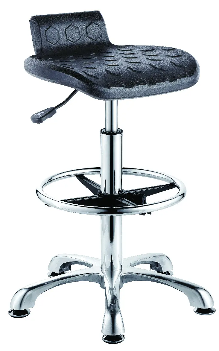 Ergonomic Contour Polyurethane Height Adjustable Lab & Factory Chair PU Anti-static Stool
