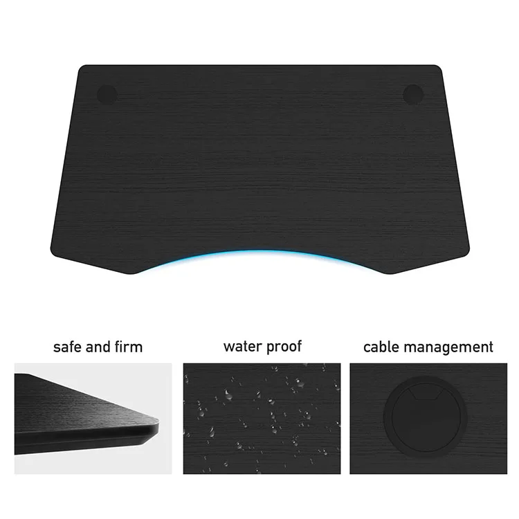 
Economical Wooden Sit Stand Working Luxury Executive Office Principal Stand Up Desk Dual Motor Electric Lifting Office Table 