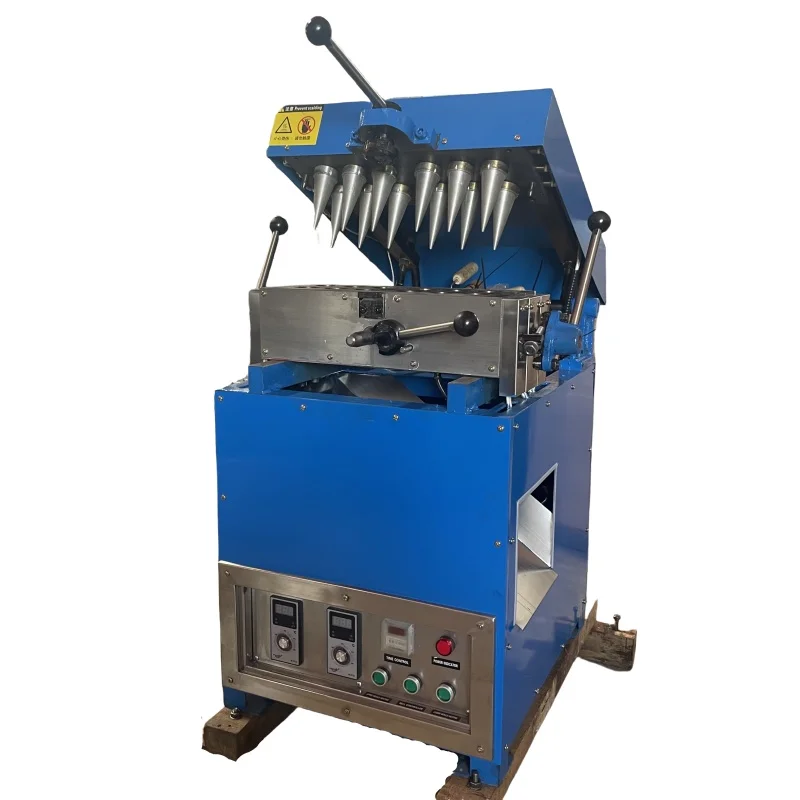 Competitive Price Customized Automatic 220v Waffle Cone Filling Machine Crispy Egg Roll Ice Cream Cone Making Machine