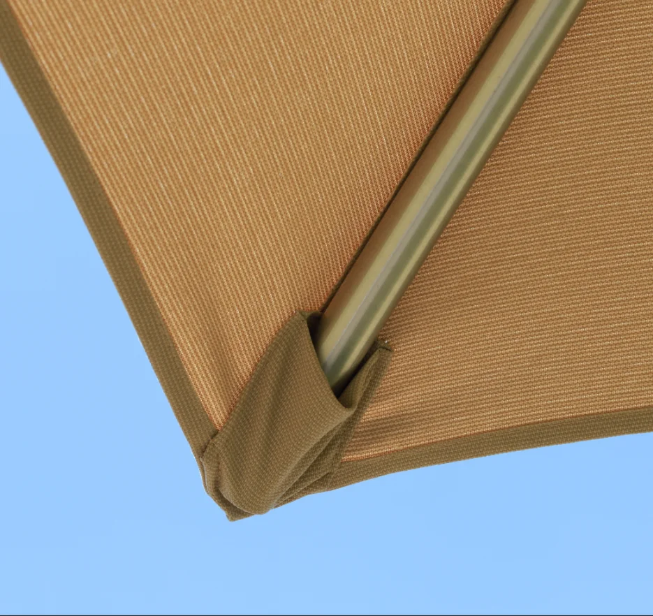 2024 Wholesale courtyard outdoor  aluminum sunshade garden umbrella with rope pulley lift Adjustable