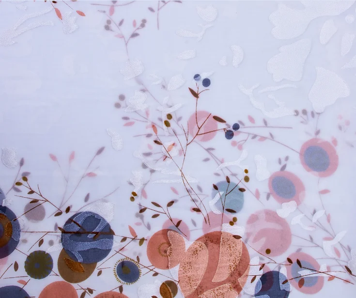 Manufacturer Wholesale Multicolor Pure Custom Printing Nylon Viscose Burnout Satin Skin Care Natural Fabric For Dress Garment