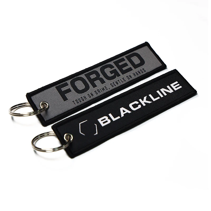 China Keychain Polyester Blank Keychain Label Black Keychain Air Tag