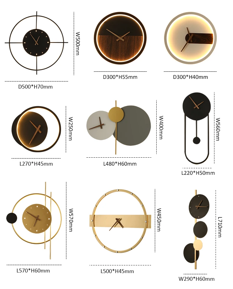 Modern Creative Tik Tok Wall Sconce Clock Design Lamp Decorative Indoor Villa Hotel Bedroom Clock Lights Lighting LED Wall Lamps