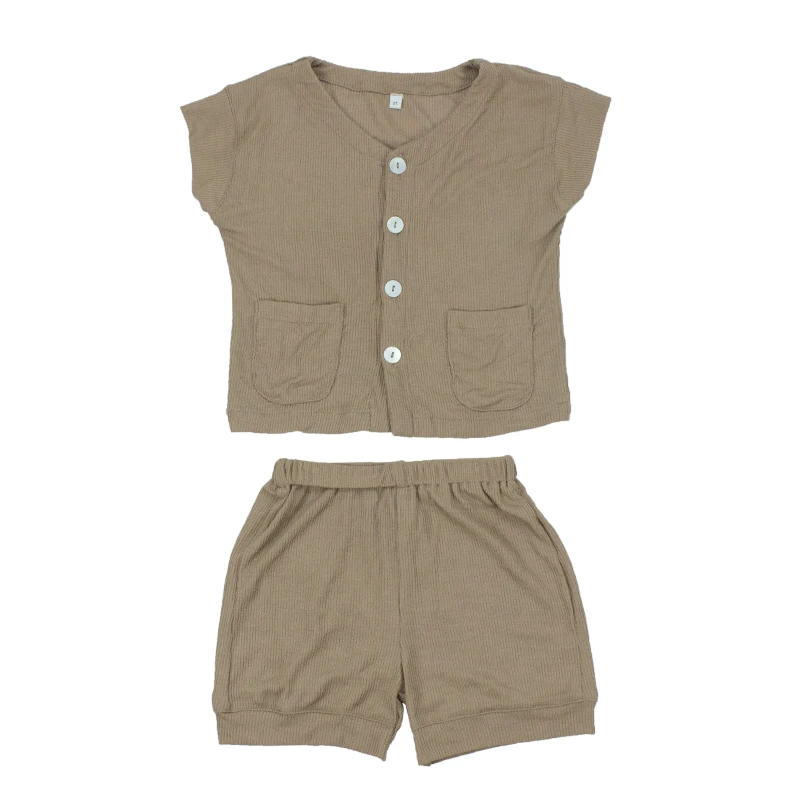Wholesale Girls Tops Shorts 2 Pcs  Clothing Sets Cute  Baby Sweater Clothes Sets