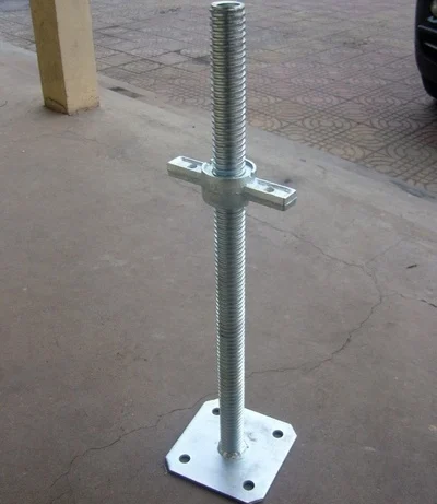 Height Adjustable Hollow Screwed/Threaded Jack Base for Construction Metal Scaffolding